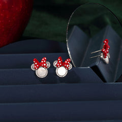 Cartoon Mouse Stud Earrings Decorative Accessories Gift For Girls