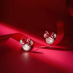 Cartoon Mouse Stud Earrings Decorative Accessories Gift For Girls