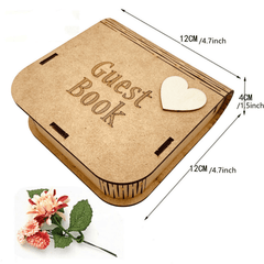 Wooden Mr & Mrs Guest Book Sign In Book Wedding Reception Sign Photo Frame