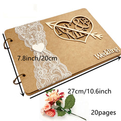 Wooden Mr & Mrs Guest Book Sign In Book Wedding Reception Sign Photo Frame