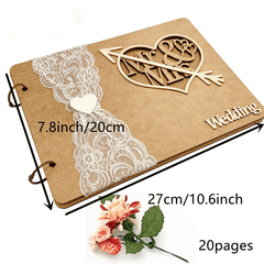 Wooden Mr & Mrs Guest Book Sign In Book Wedding Reception Sign Photo Frame