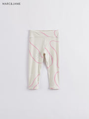 MARC&JANIE Girls Rabbit Print Leggings for Sports Yoga