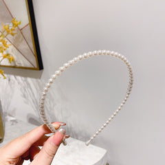 Faux Pearl Headband Vintage Princess Headdress