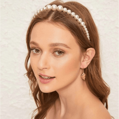 Faux Pearl Headband Vintage Princess Headdress