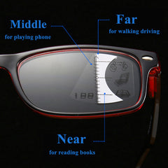 Progressive Multifocal Reading Glasses Anti Light Full Frame 1.5 2.5