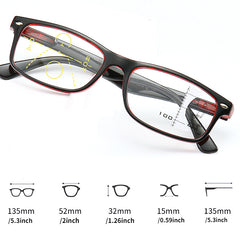 Progressive Multifocal Reading Glasses Anti Light Full Frame 1.5 2.5