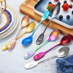 4pcs Flamingo Spoon Set 304 Stainless Steel Teaspoons Mini Coffee Sugar Spoons