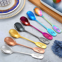 4pcs Flamingo Spoon Set 304 Stainless Steel Teaspoons Mini Coffee Sugar Spoons