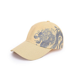 Chinese Dragon Mesh Baseball Cap Outdoor Sun Visor Hat