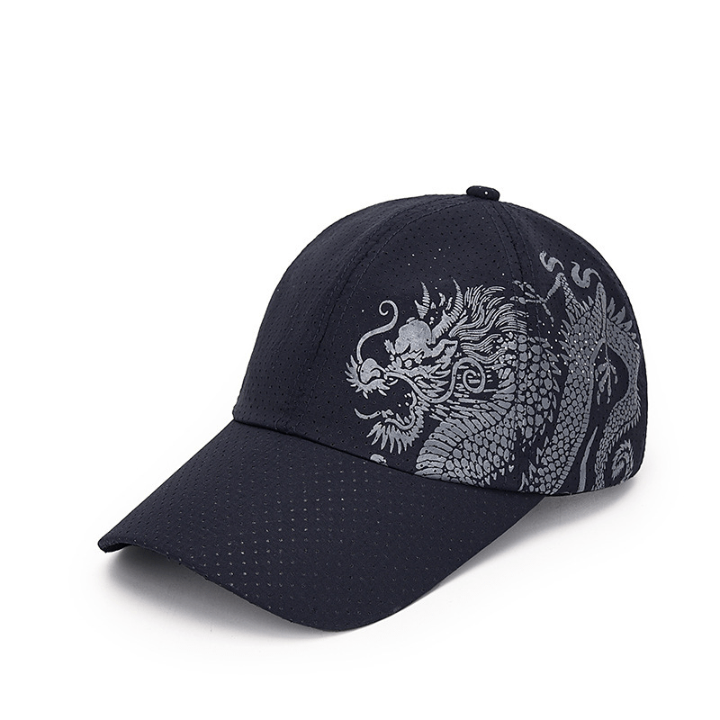 Chinese Dragon Mesh Baseball Cap Outdoor Sun Visor Hat
