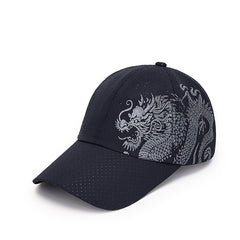 Chinese Dragon Mesh Baseball Cap Outdoor Sun Visor Hat