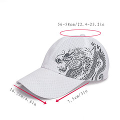 Chinese Dragon Mesh Baseball Cap Outdoor Sun Visor Hat