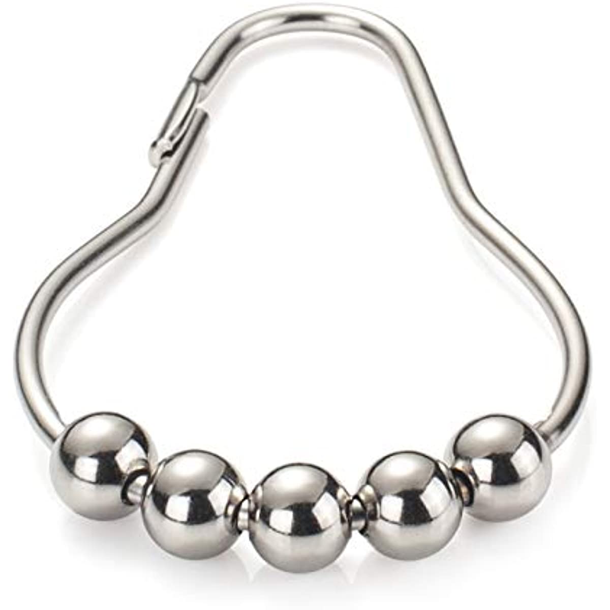 12pcs Stainless Steel Shower Curtain Hooks - Rust Proof and Easy to Install