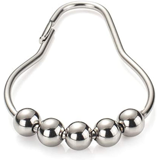 12pcs Stainless Steel Shower Curtain Hooks - Rust Proof and Easy to Install