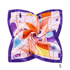 Graphic Bandana Silk Neckerchief Head Wrap Bag Handle Charm