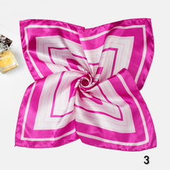 Graphic Bandana Silk Neckerchief Head Wrap Bag Handle Charm