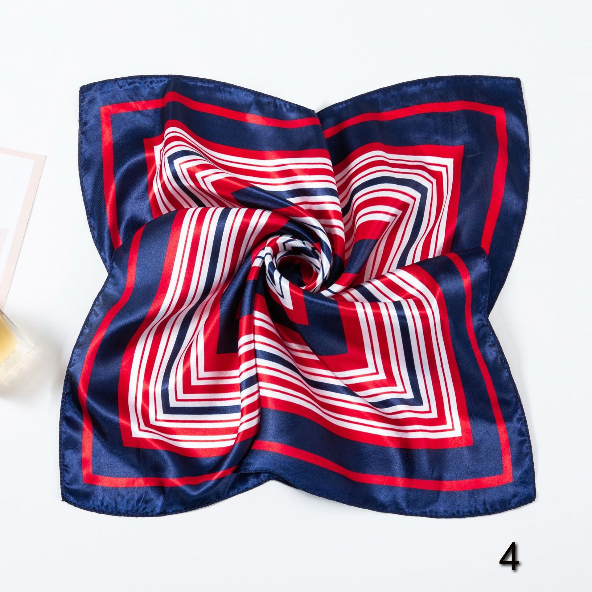 Graphic Bandana Silk Neckerchief Head Wrap Bag Handle Charm