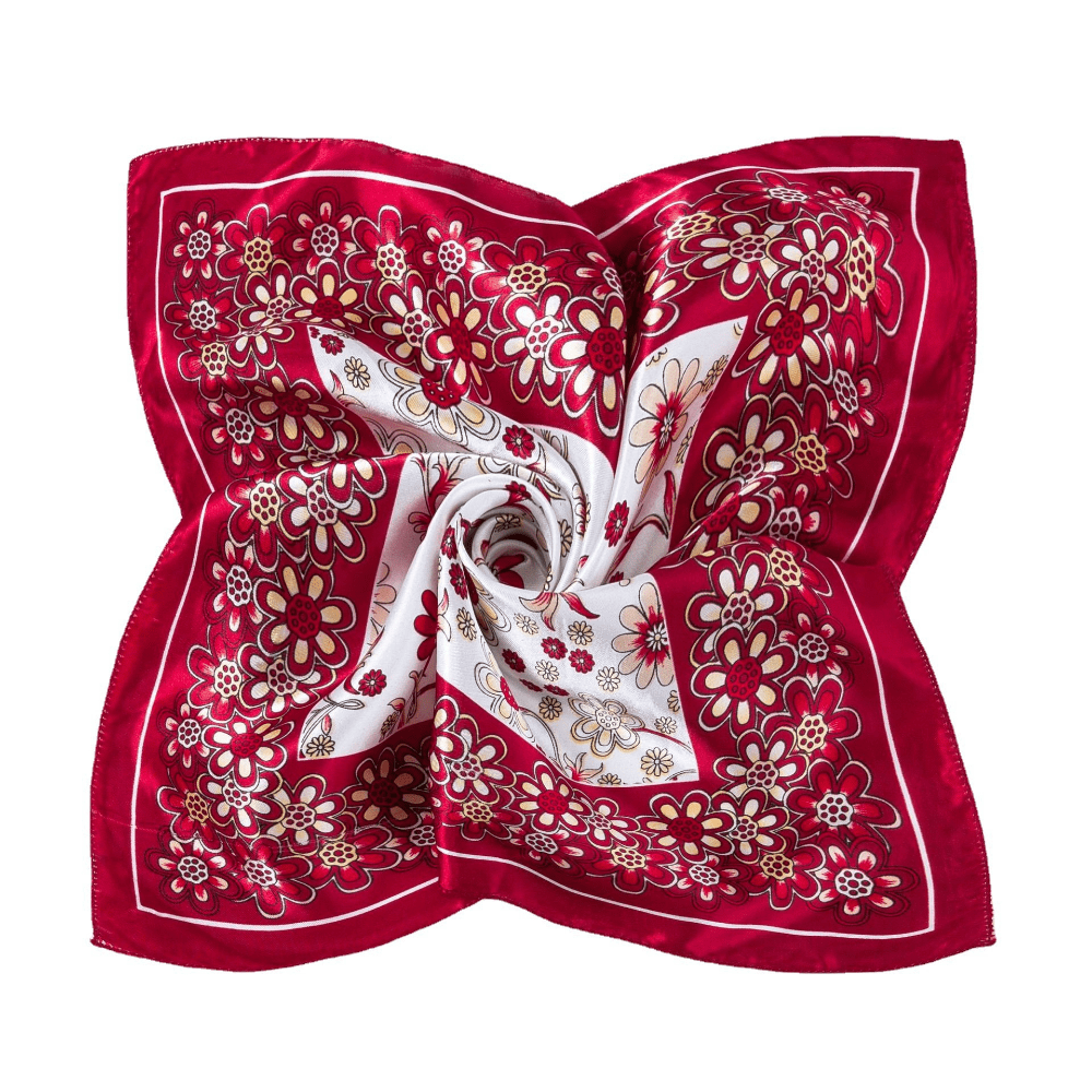 Graphic Bandana Silk Neckerchief Head Wrap Bag Handle Charm