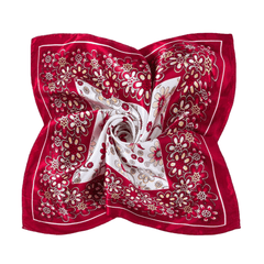 Graphic Bandana Silk Neckerchief Head Wrap Bag Handle Charm
