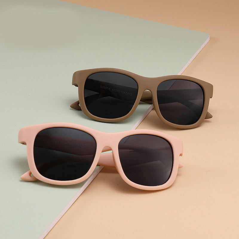 Kids Teen Silicone Frame Sun Protection Sunglasses