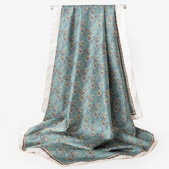 Graphic Bandana Silk Scarf Casual Shawl Scarf Wrap
