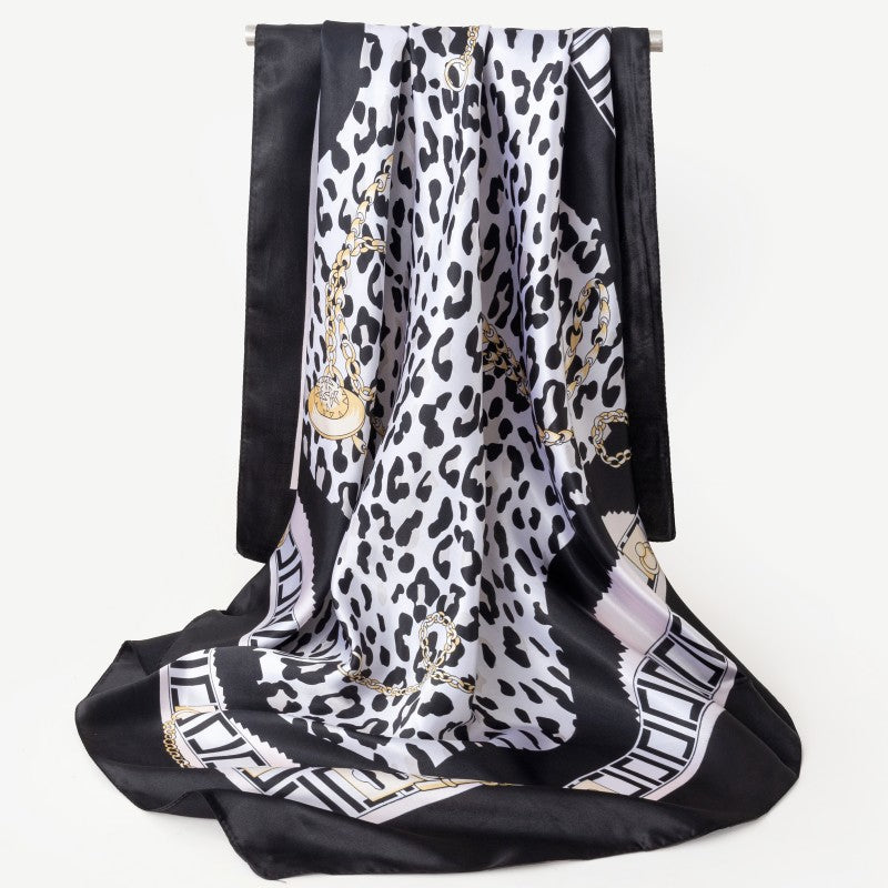 Graphic Bandana Silk Scarf Casual Shawl Scarf Wrap