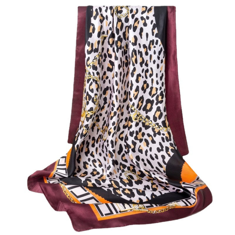Graphic Bandana Silk Scarf Casual Shawl Scarf Wrap