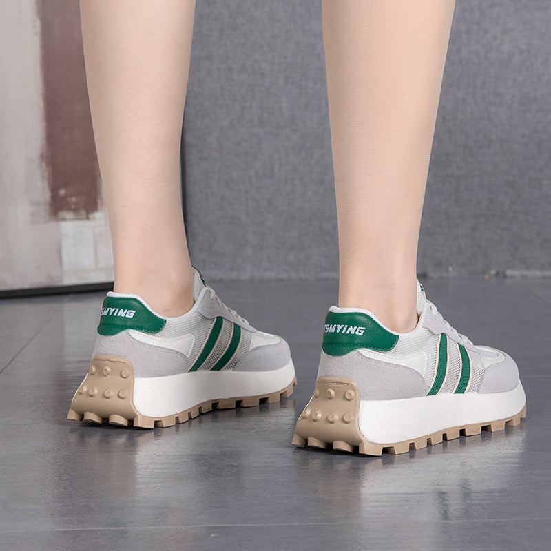 Women's Mesh Running Shoes Thick Sole Platform Casual Sneakers