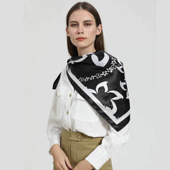 Paisley Geometric Bandana Satin Square Scarf Neckerchief Shawl For Women