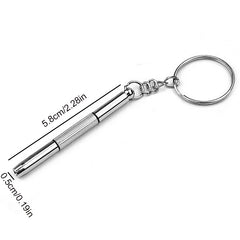Portable Eyeglass Screwdriver Keychain 3-in-1 Watch Repair Tool