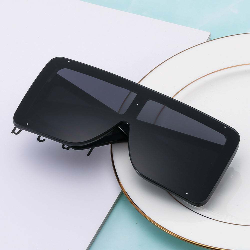Oversized Gradient Lens Sunglasses Polarized UV400 Shield Glasses
