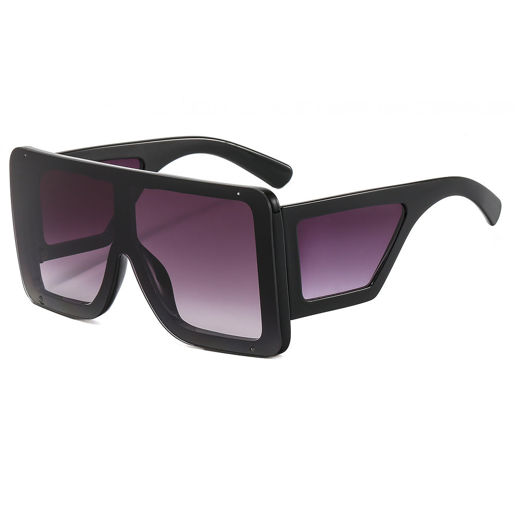 Oversized Gradient Lens Sunglasses Polarized UV400 Shield Glasses