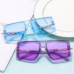 Polarized Jelly Sunglasses UV400 Large Chain Charm Glasses