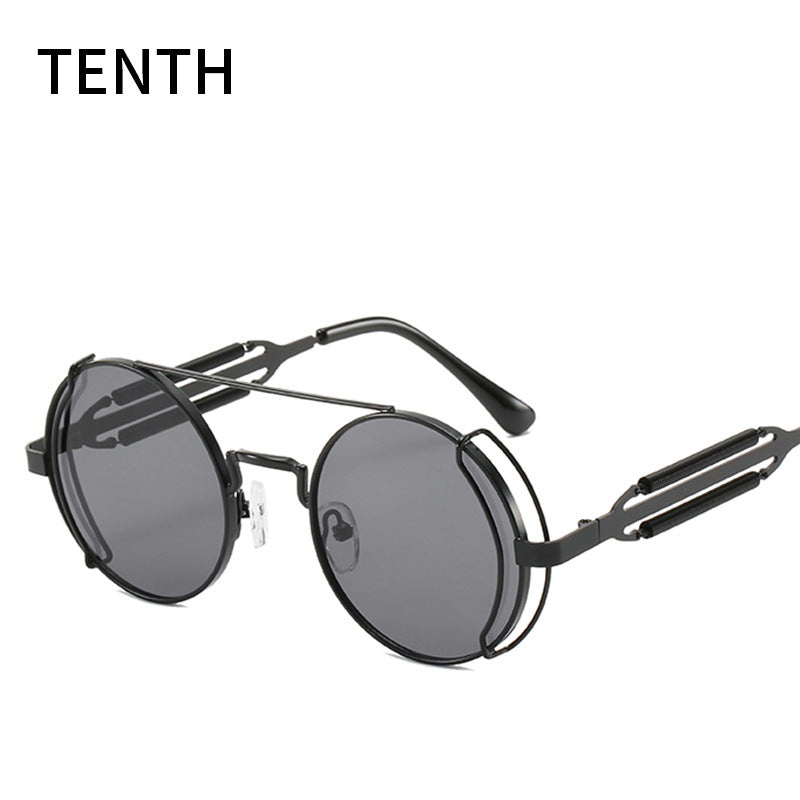 Men's Cyberpunk Round Frame Sunglasses