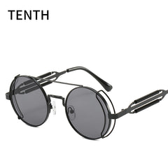 Men's Cyberpunk Round Frame Sunglasses