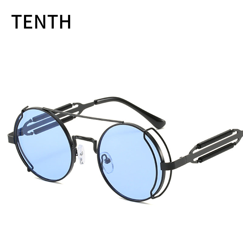 Men's Cyberpunk Round Frame Sunglasses