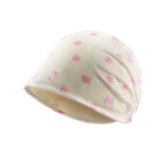 Pink Leaf Lace Soft Baggy Slouchy Beanie Hat Chemo Cap