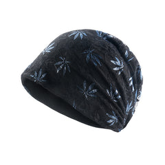 Leaf Lace Beanies Soft Baggy Slouchy Beanie Hat Solid Chemo Cap
