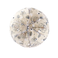 Beige Lace Flower Beanies Soft Baggy Slouchy Beanie Hat