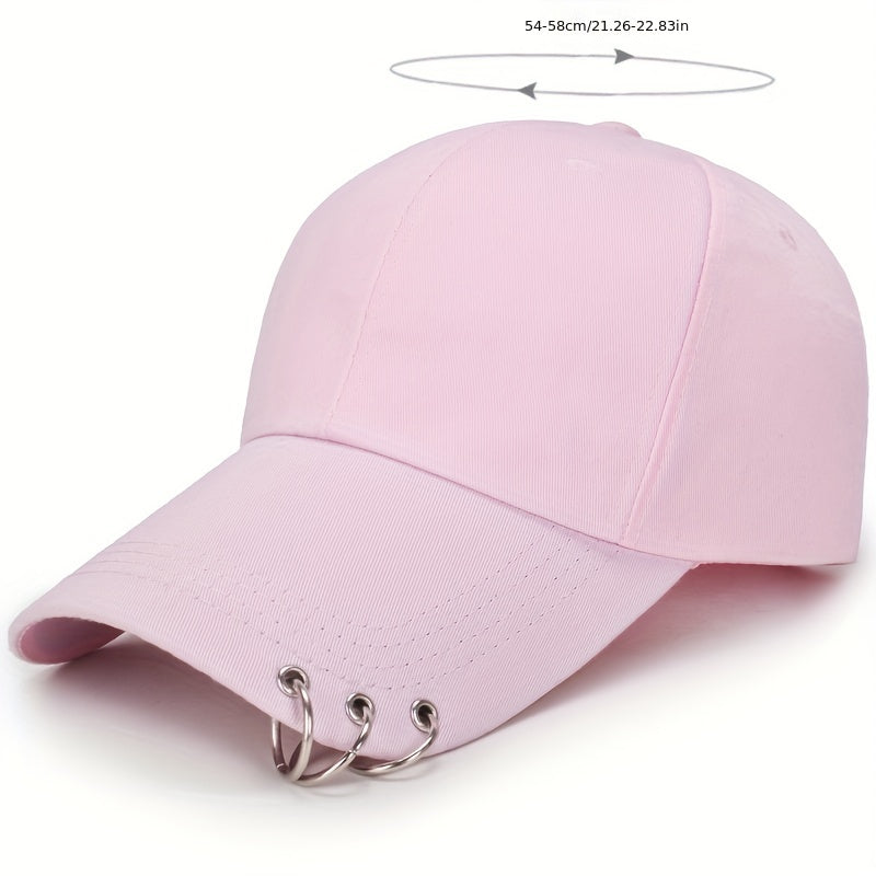 Hip Hop Men's Baseball Cap With Ring Circle Snapback Hats - Adjustable Style