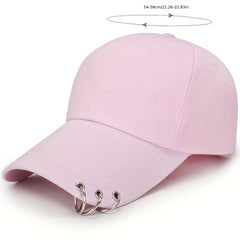 Hip Hop Men's Baseball Cap With Ring Circle Snapback Hats - Adjustable Style