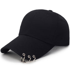 Hip Hop Men's Baseball Cap With Ring Circle Snapback Hats - Adjustable Style