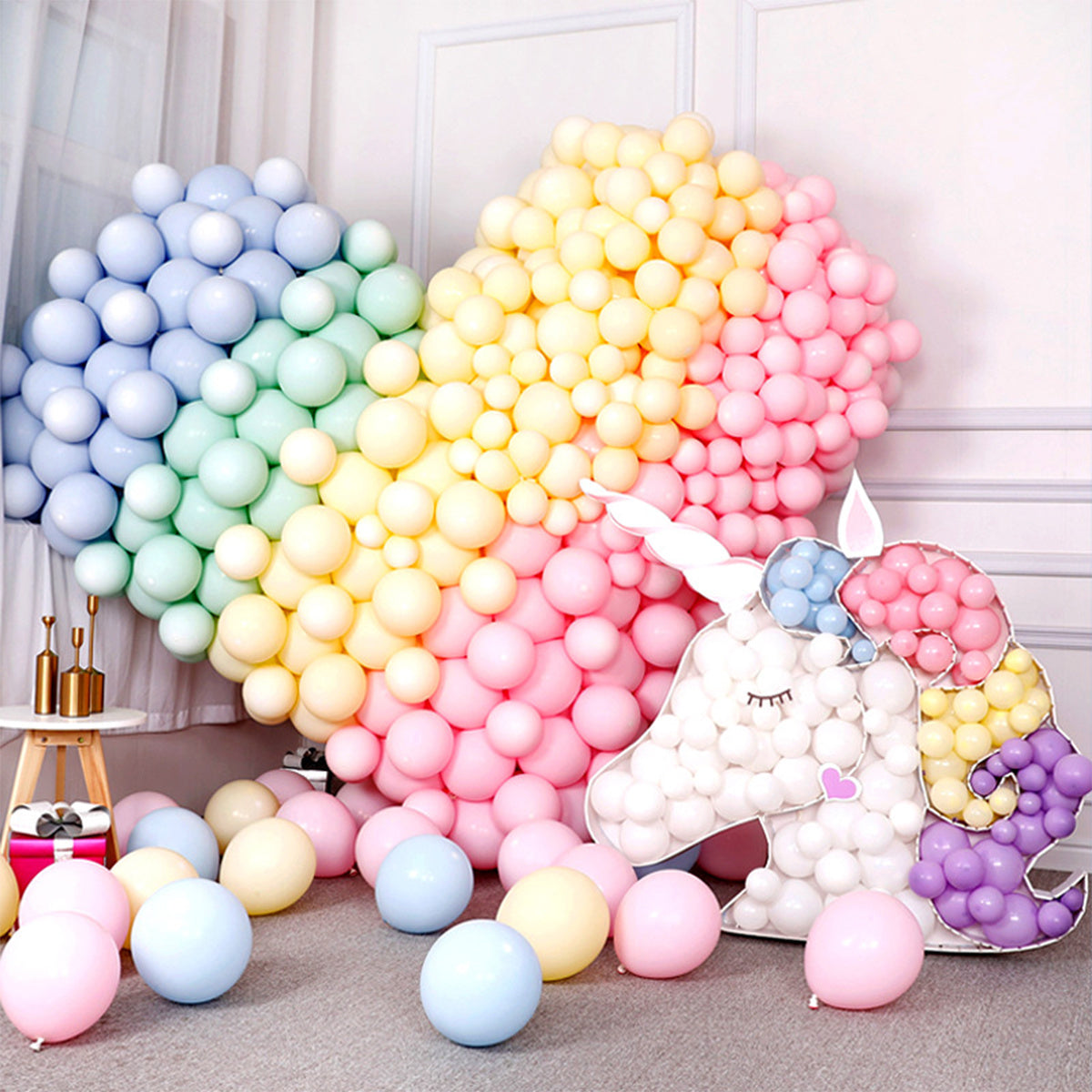 50pcs High Macaron Balloons for Wedding Birthday Scene Decoration
