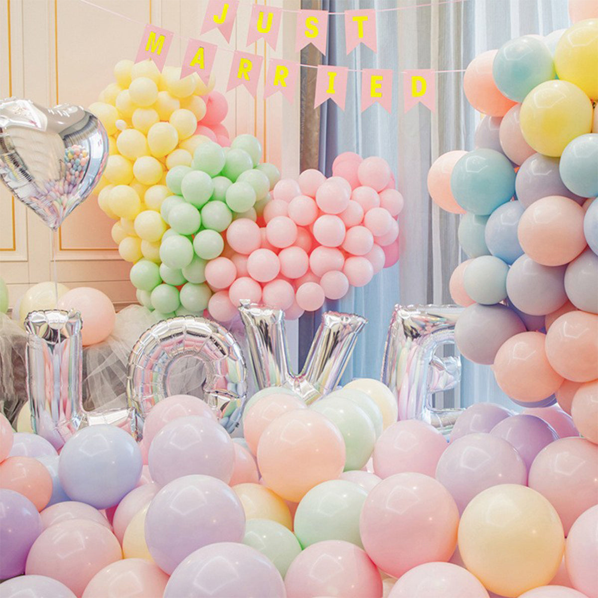 50pcs High Macaron Balloons for Wedding Birthday Scene Decoration