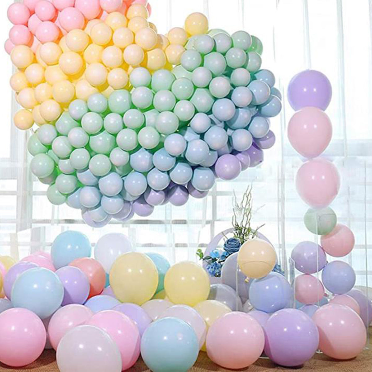 50pcs High Macaron Balloons for Wedding Birthday Scene Decoration