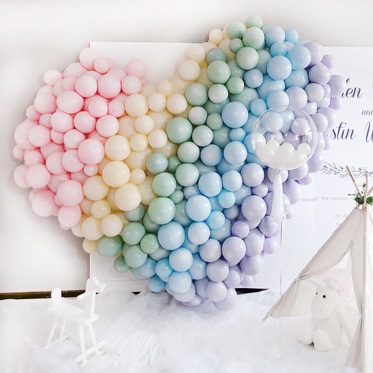 50pcs High Macaron Balloons for Wedding Birthday Scene Decoration