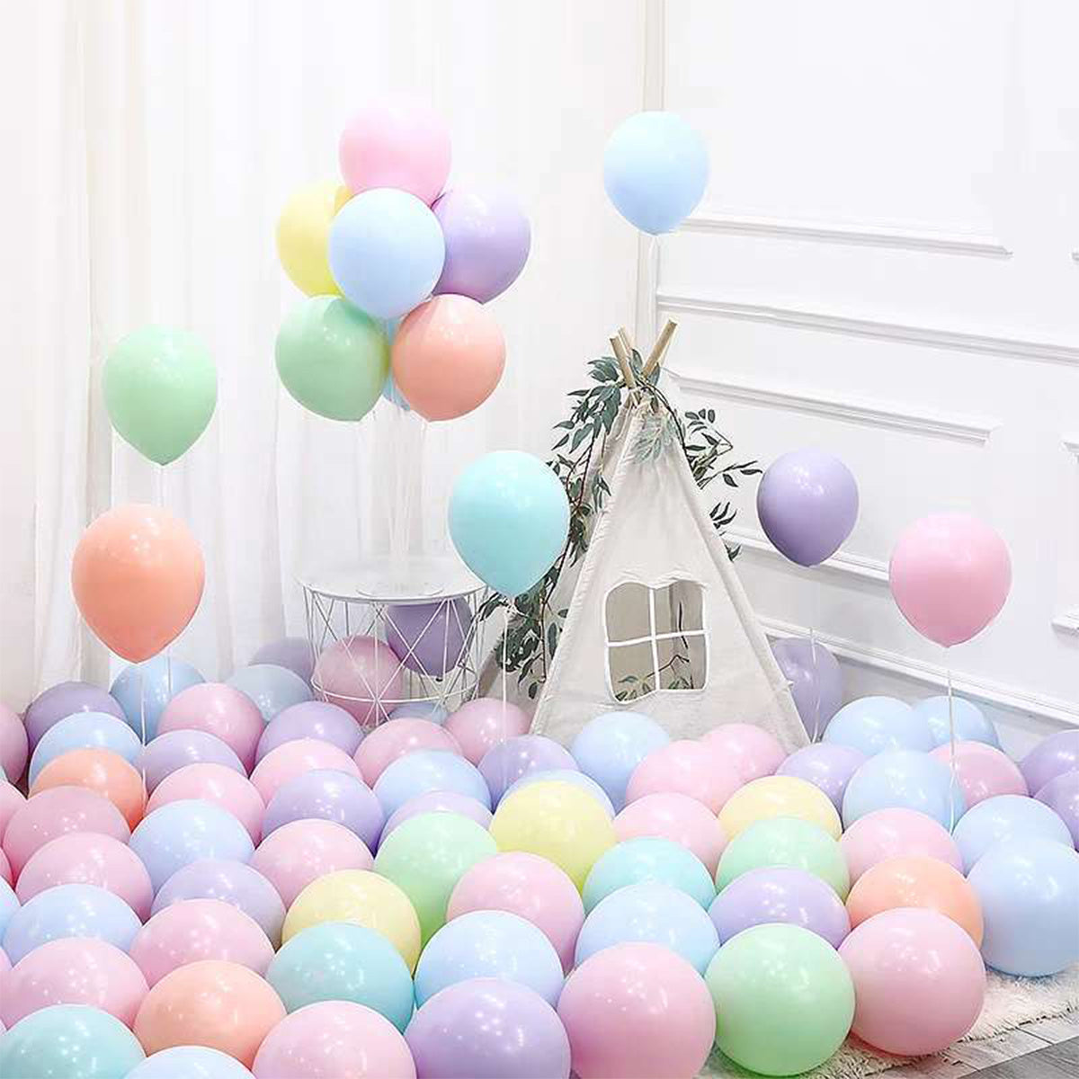 50pcs High Macaron Balloons for Wedding Birthday Scene Decoration