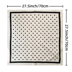 Dotted Square Scarf Satin Bandana Neckerchief Women Silk Head Wrap