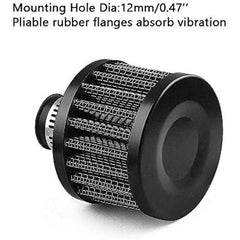 2pcs 12mm Valve Cover Breather Filter Car Motorcycle Air Intake Performance