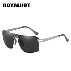 RoyalHot Frameless Alloy Polarized Sunglasses Driving Glasses